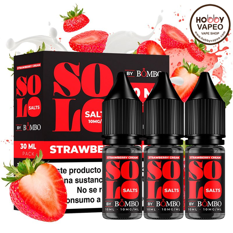 Strawberry Cream Solo Salts by Bombo 3x10ml