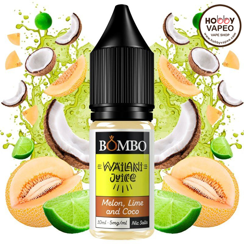 Melon Lime & Coco Wailani Juice Nic Salts by Bombo