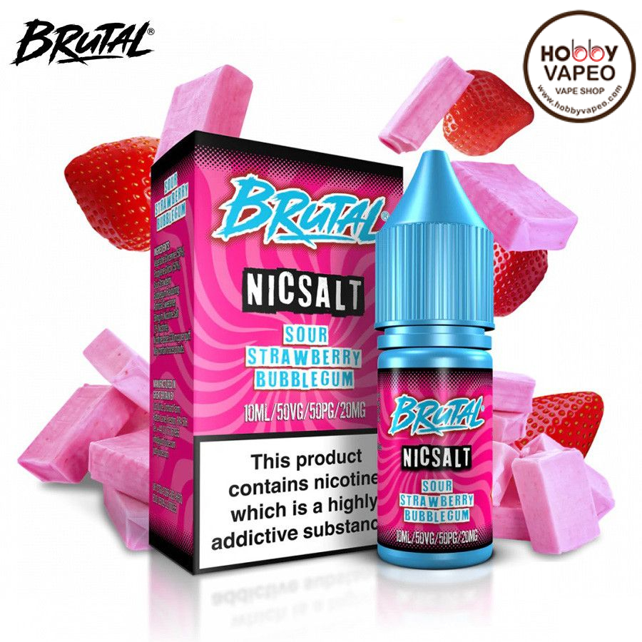 Sour Strawberry Bubblegum Salt Brutal By Just Juice