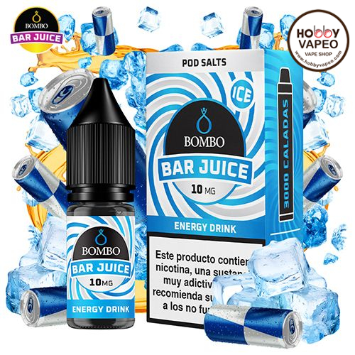 Energy Drink Ice Bombo Bar Juice Nic Salts