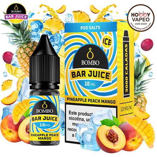 Pineapple Peach Mango Bombo Bar Juice Nic Salts