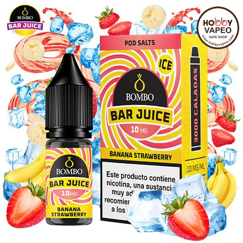 Banana Strawberry Ice Bombo Bar Juice Nic Salts