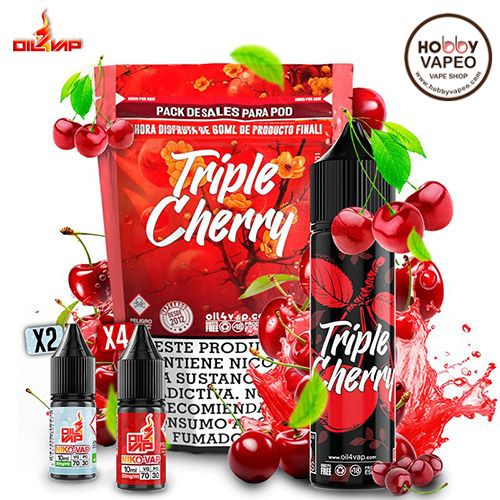 Triple Cherry Pack Sales Oil4vap 60ml