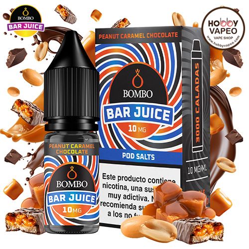 Peanut Chocolate Caramel Bombo Bar Juice Nic Salts