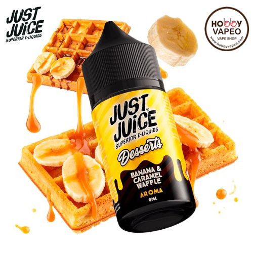 Aroma MiniLongfill Banana Caramel Waffle 6ml Just Juice Desserts