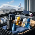 Viajar en avión con vaper y líquidos