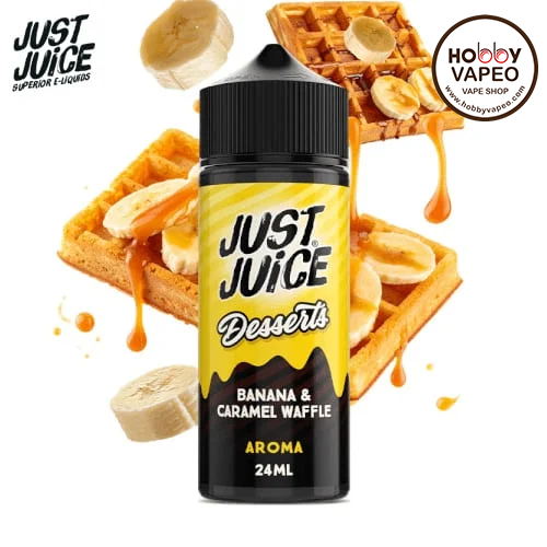 Aroma Banana Caramel Waffle 24ml (Longfill) Just Juice Desserts
